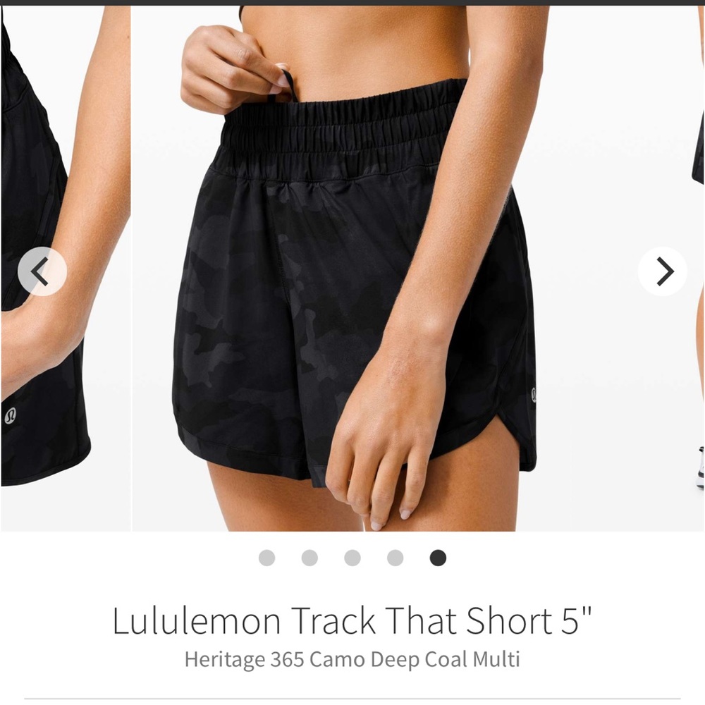 Lululemon Track That Short 5” Mid Rise Size 14 Heritage 365 Camo Deep Coal Multi